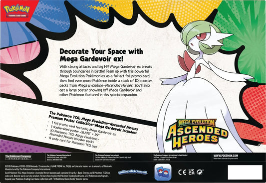 Pokemon TCG: Mega Evolution - Ascended Heroes: Mega Gardevoir Premium Kolekcja plakatów