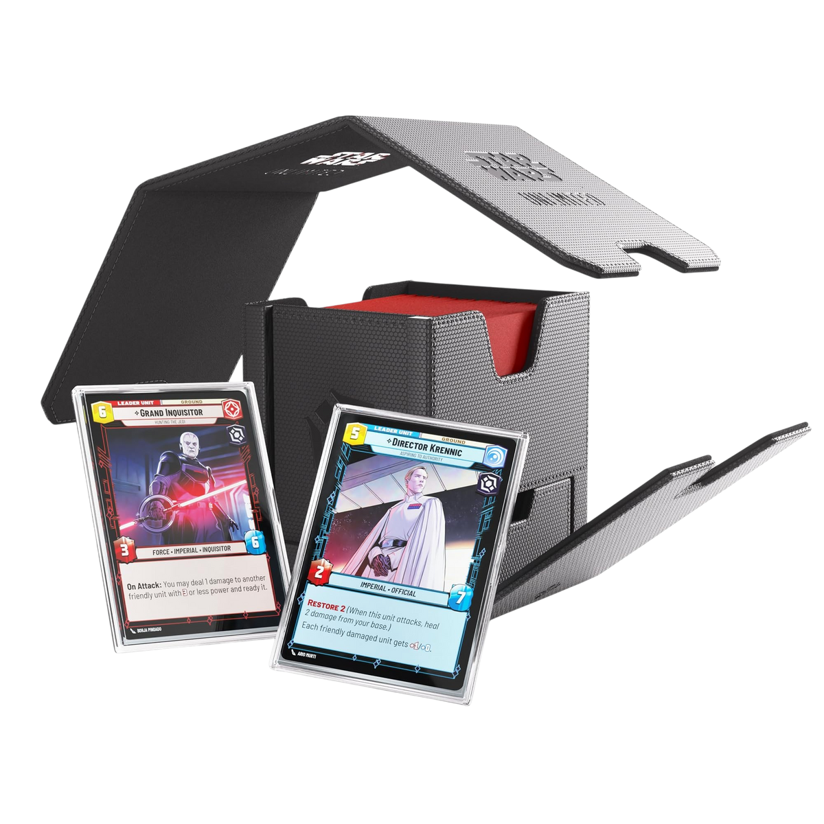 Gamegenic Star Wars: Unlimited Pojemnik na talię Twin Suns czarny