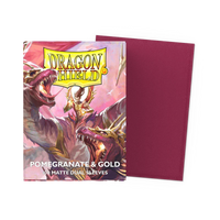 Dragon Shield Granat i złote rękawy (100szt.)