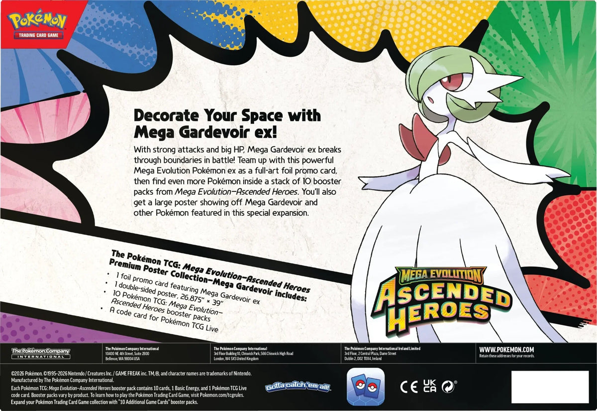 Pokemon TCG: Mega Evolution - Ascended Heroes: Mega Gardevoir Premium Kolekcja plakatów