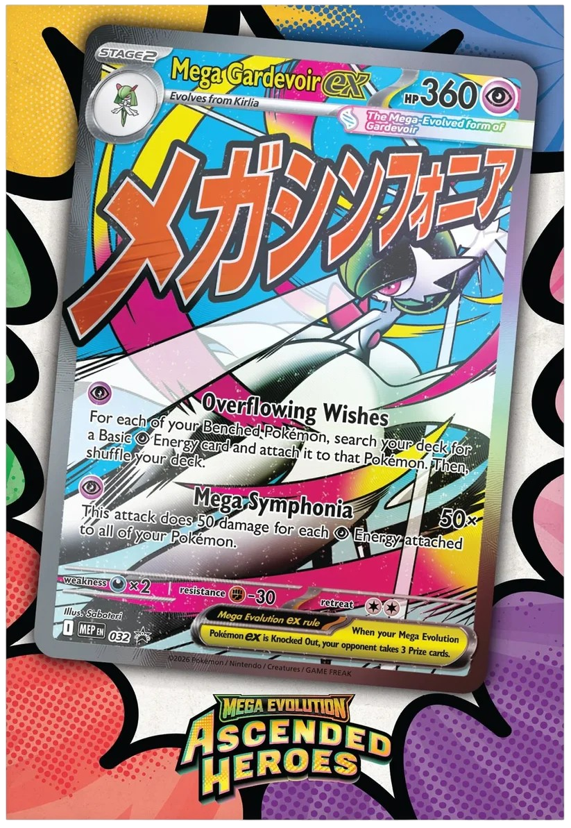 Pokemon TCG: Mega Evolution - Ascended Heroes: Mega Gardevoir Premium Kolekcja plakatów