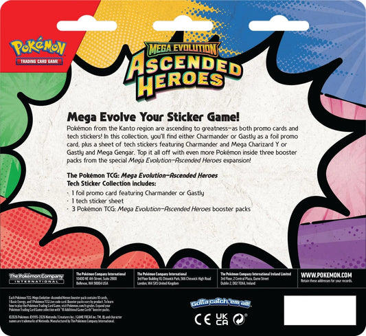 Pokemon TCG: Mega Evolution - Ascended Heroes: Kolekcja naklejek Charmander Tech