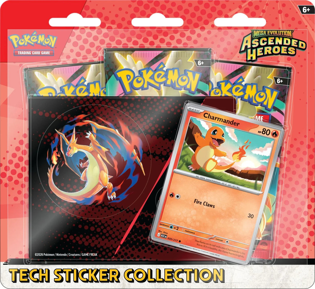 Pokemon TCG: Mega Evolution - Ascended Heroes: Kolekcja naklejek Charmander Tech