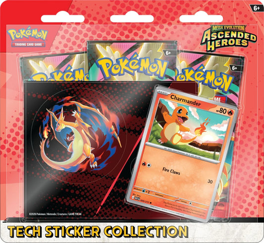 Pokemon TCG: Mega Evolution - Ascended Heroes: Kolekcja naklejek Charmander Tech