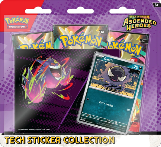 Pokemon TCG: Mega Evolution - Ascended Heroes: Kolekcja naklejek Gastly Tech