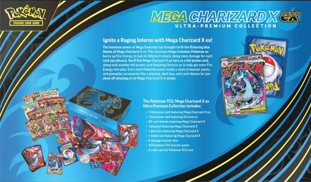 Pokemon TCG: Mega Charizard X z kolekcji Ultra-Premium