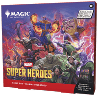 Magic the Gathering: pudełko ze scenami Marvel Super Heroes – złoczyńcy na wolności
