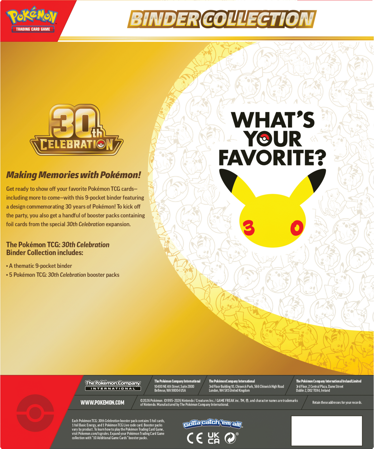 Pokemon TCG: Obchody 30.: Kolekcja segregatorów