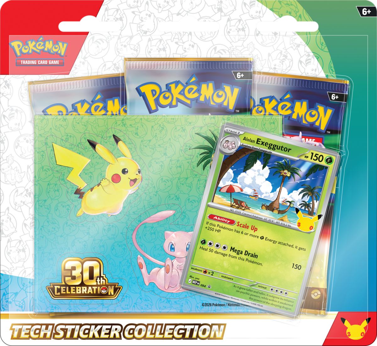 Pokémon TCG: 30. uroczystość – kolekcja naklejek technicznych Alolan