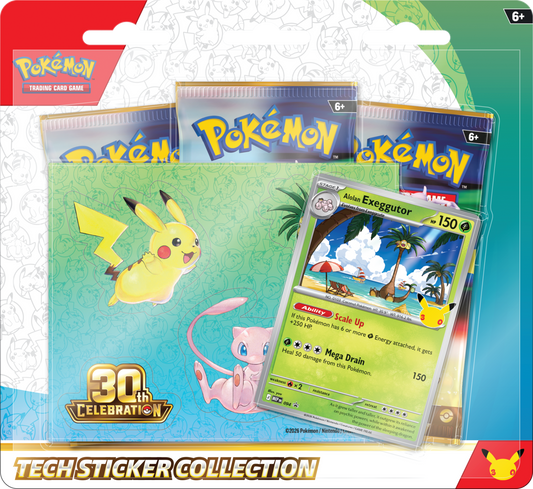 Pokémon TCG: 30. uroczystość – kolekcja naklejek technicznych Alolan