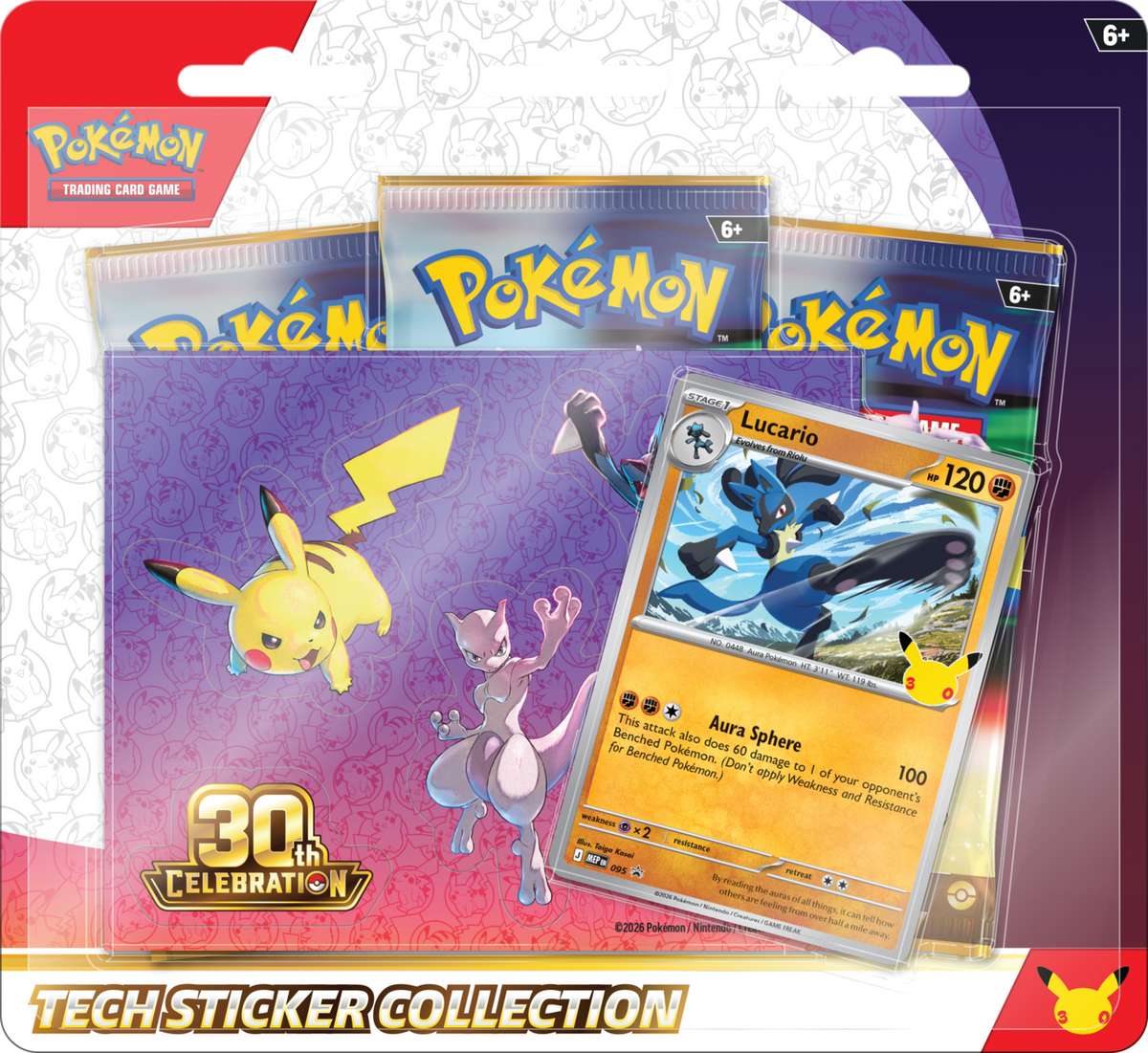 Pokémon TCG: 30. uroczystość – kolekcja naklejek technicznych Lucario