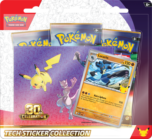 Pokémon TCG: 30. uroczystość – kolekcja naklejek technicznych Lucario