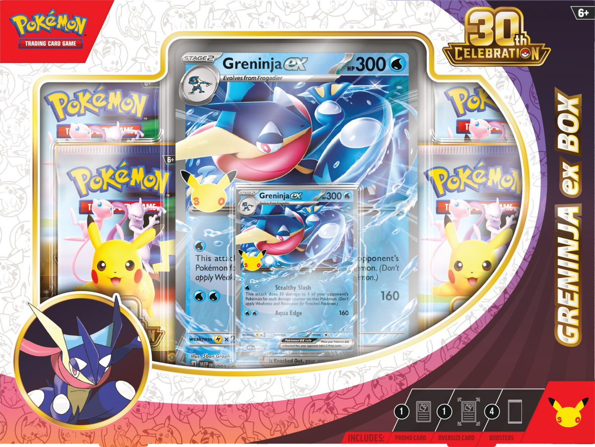 Pokemon TCG: Pudełko Ex z okazji 30. uroczystości – Ex Greninja