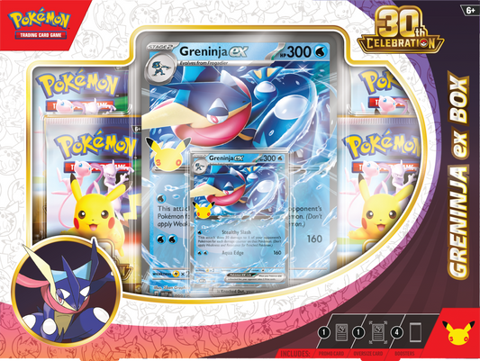 Pokemon TCG: Pudełko Ex z okazji 30. uroczystości – Ex Greninja