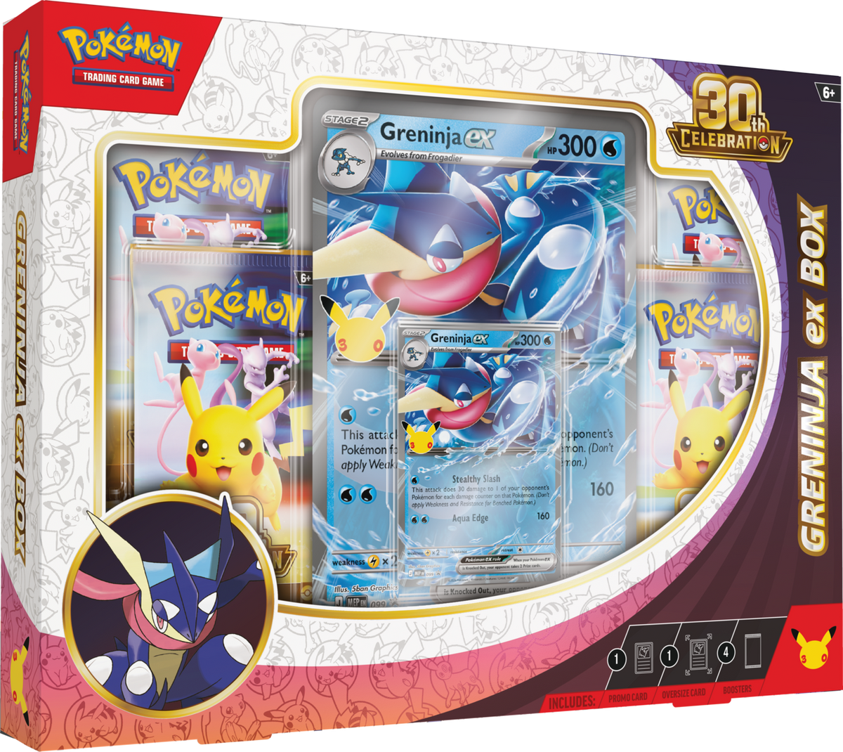 Pokemon TCG: Pudełko Ex z okazji 30. uroczystości – Ex Greninja