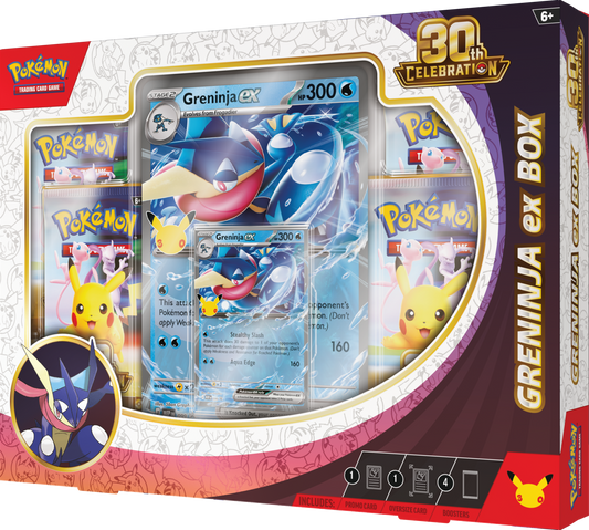 Pokemon TCG: Pudełko Ex z okazji 30. uroczystości – Ex Greninja