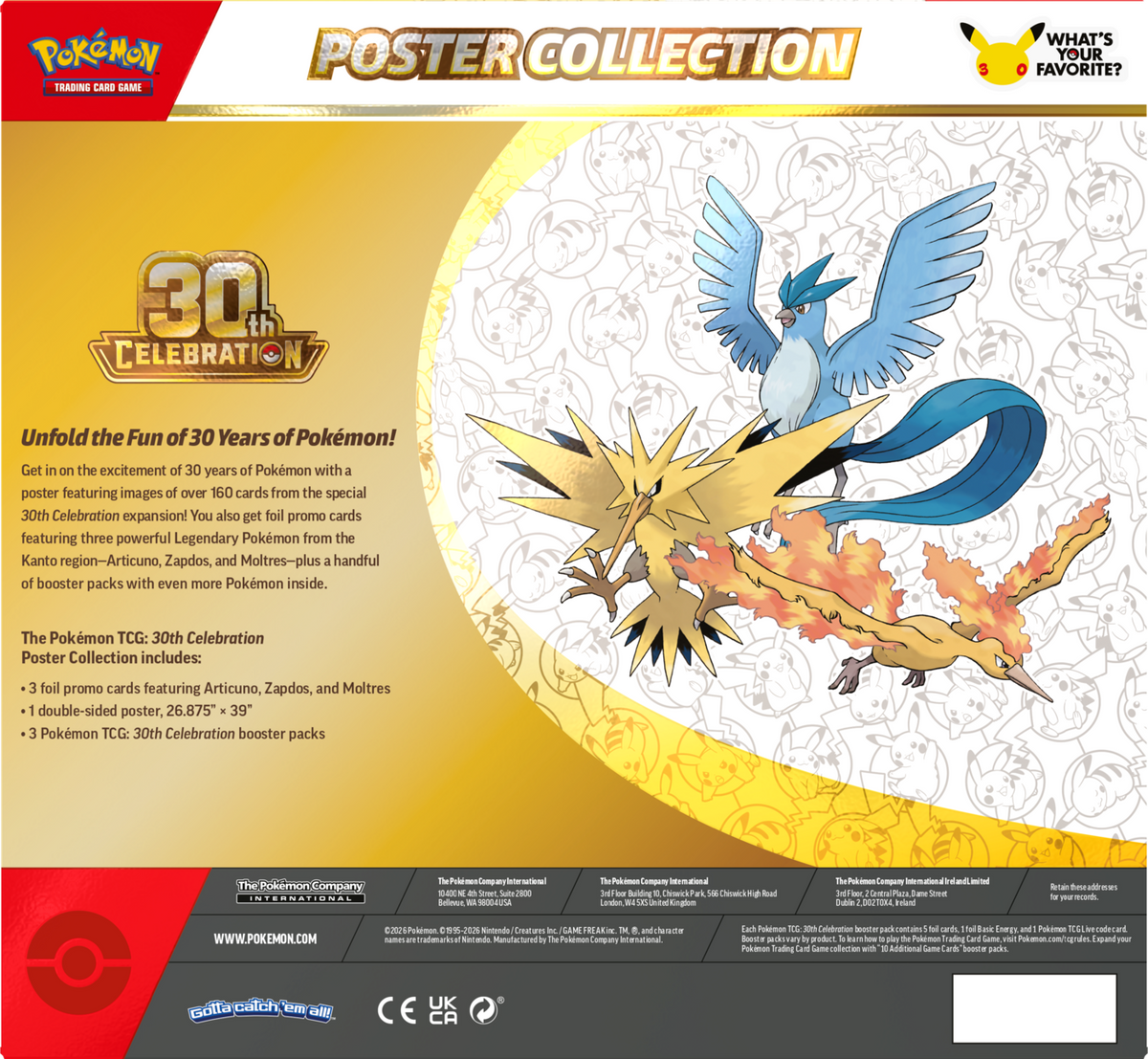 Pokemon TCG: Obchody 30.: Kolekcja plakatów