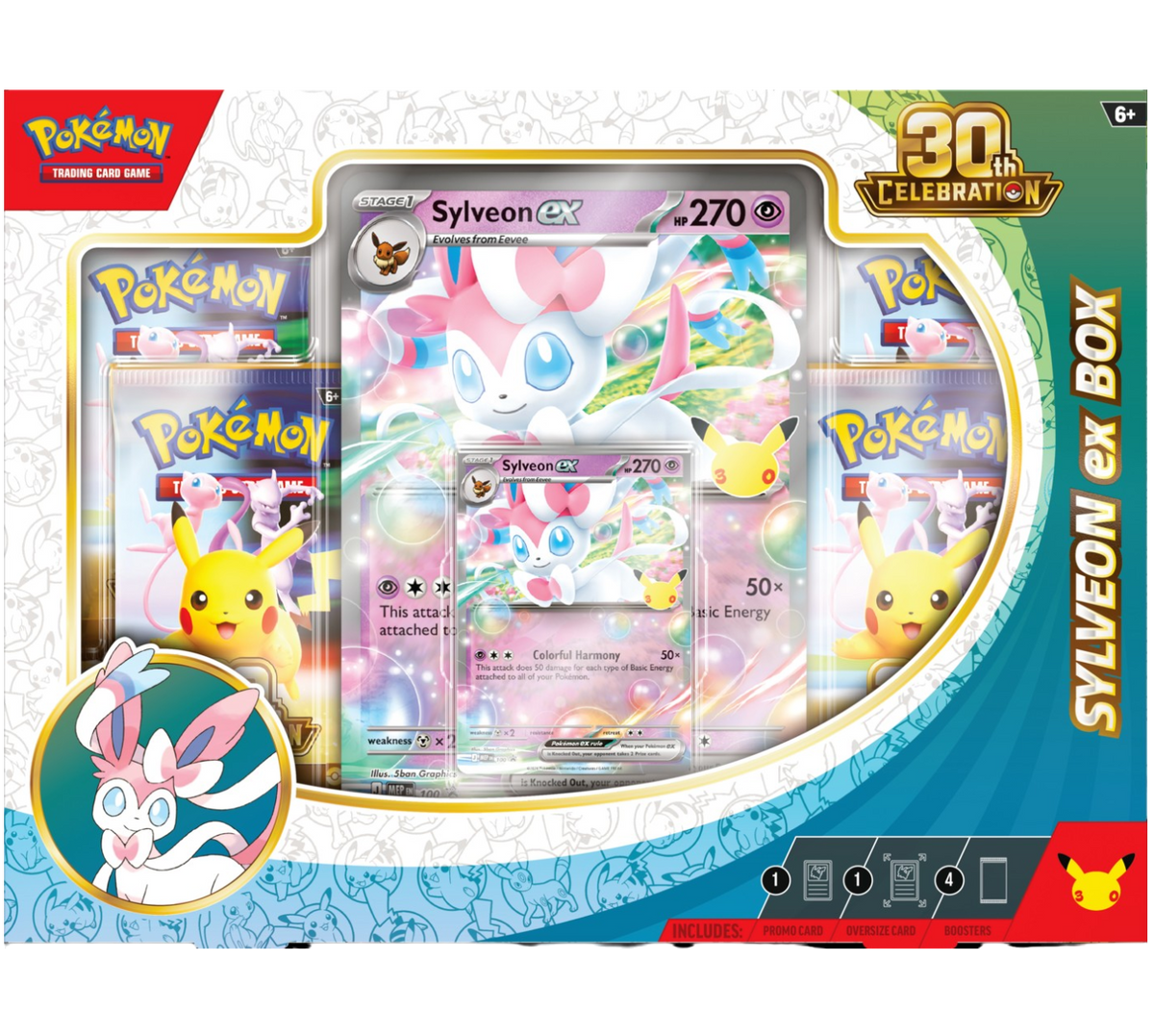 Pokemon TCG: Pudełko z okazji 30. uroczystości - Sylveon ex
