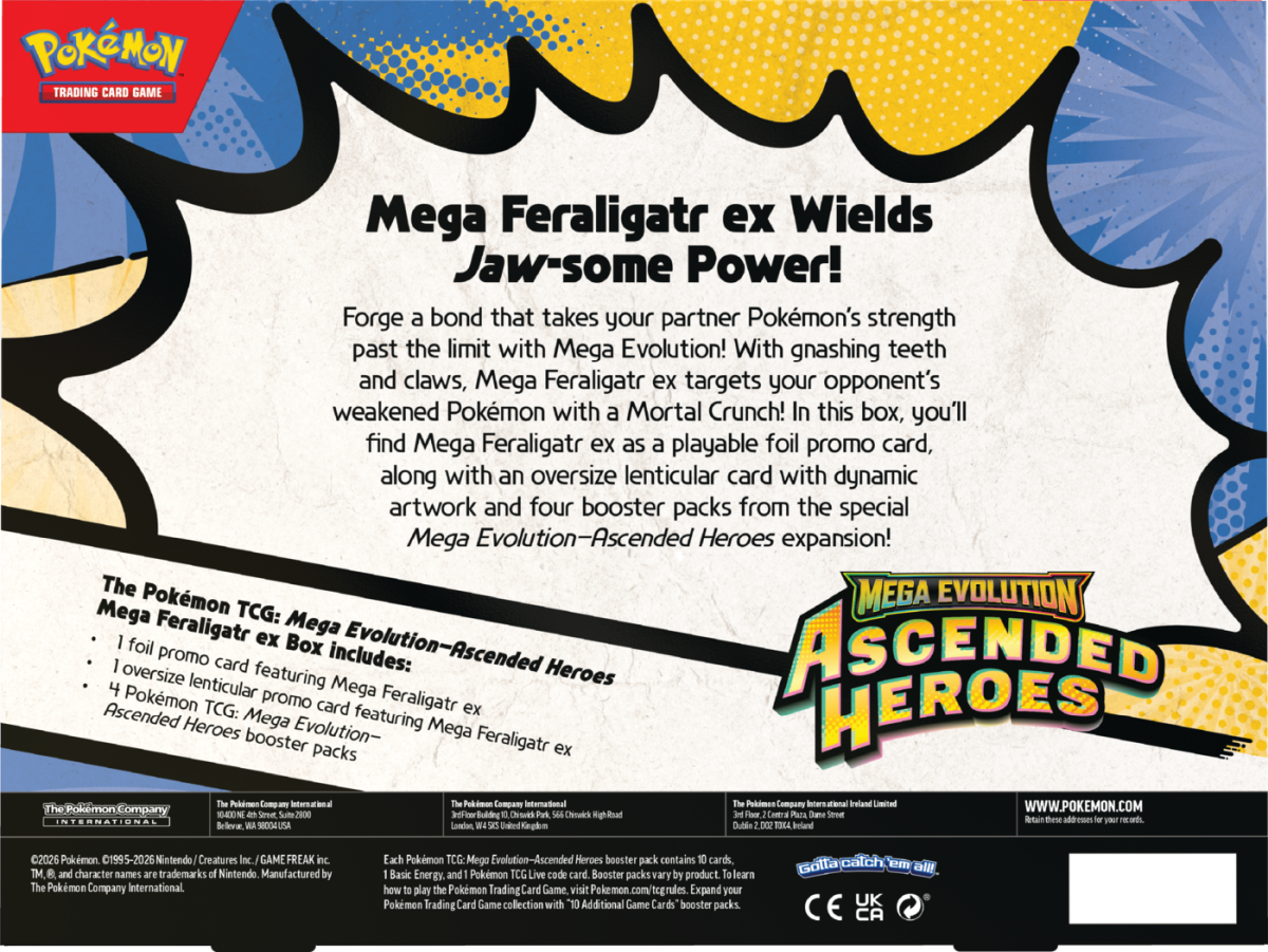 Pokemon Ascended Heroes: Mega Feraligatr z pudełka