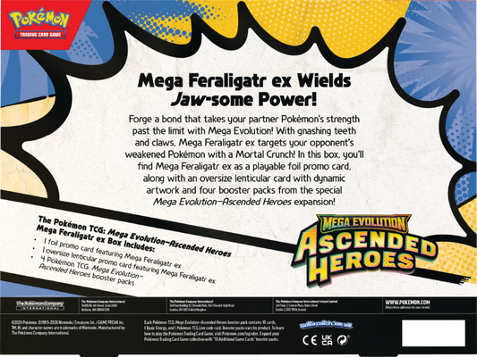 Pokemon Ascended Heroes: Mega Feraligatr z pudełka