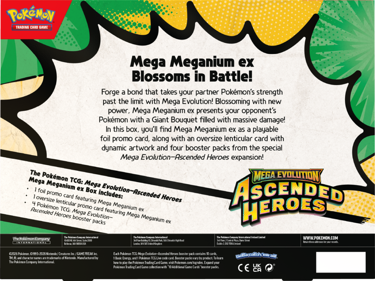 Pokemon Ascended Heroes: Mega Meganium z pudełka