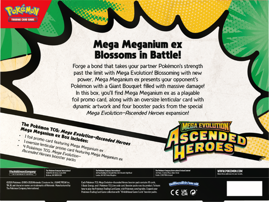 Pokemon Ascended Heroes: Mega Meganium z pudełka